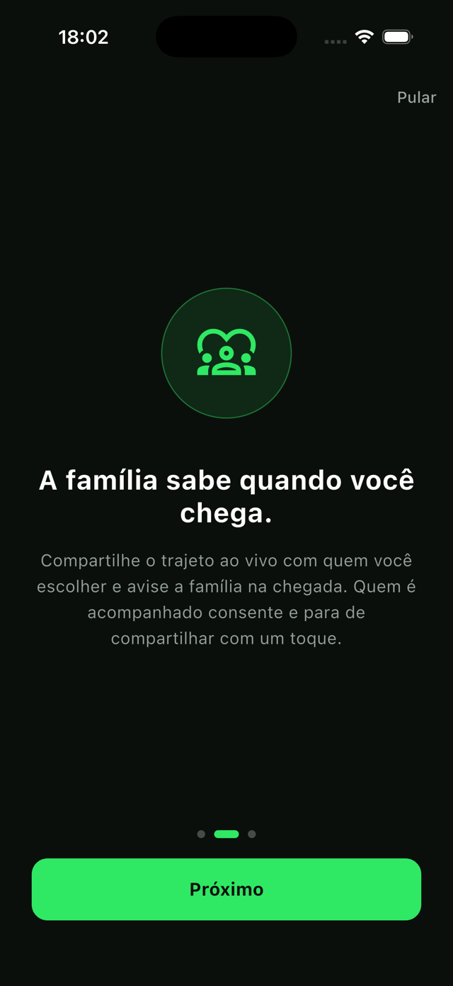 A família sabe quando você chega, com consentimento